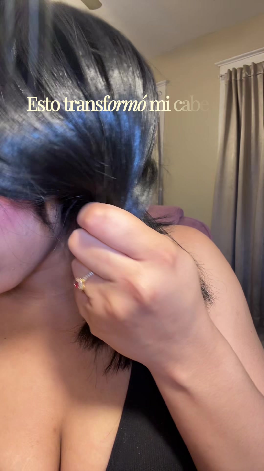 TikTok post by @lusmarmartinez7 for LG BEAUTY. Caption reads: [...] #hairtreatment#hairloss @LGbeauty US.