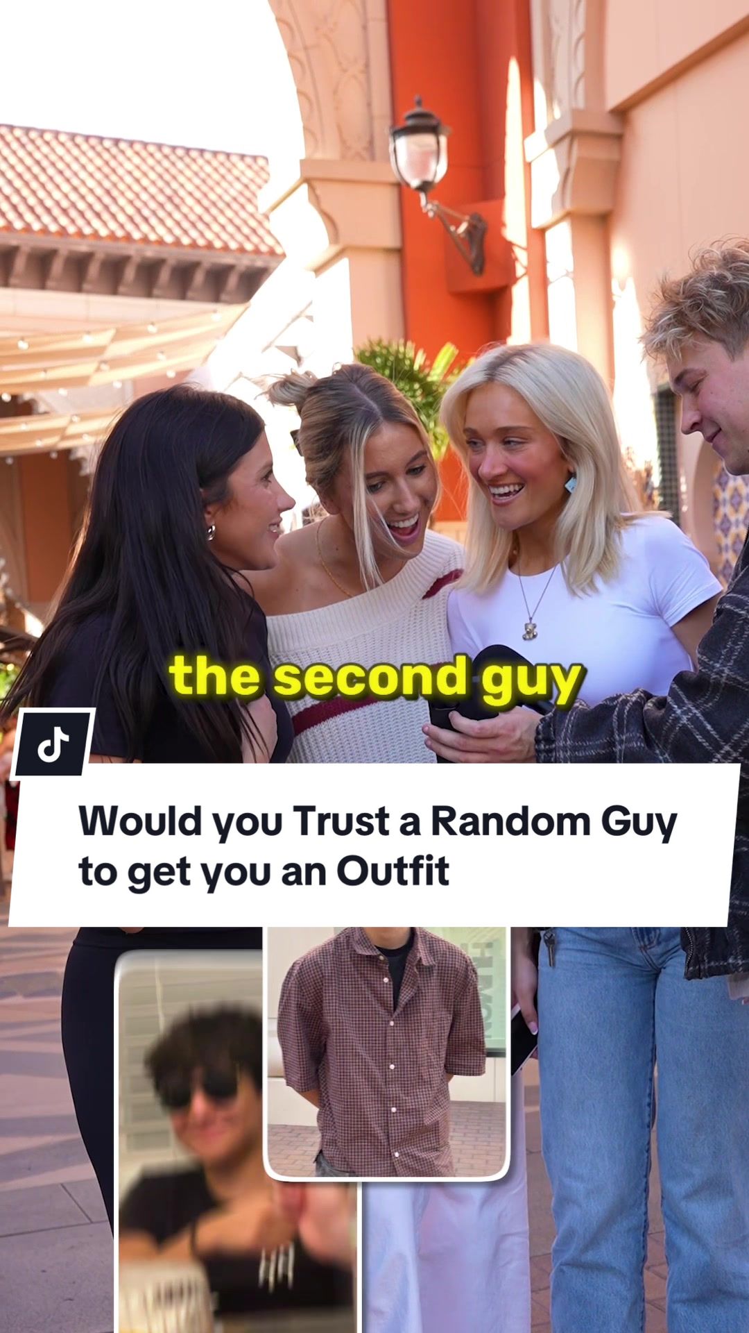 TikTok post by @johnrusanov for Tillys. Caption reads: #sponsored Would you trust a random guy to get you....