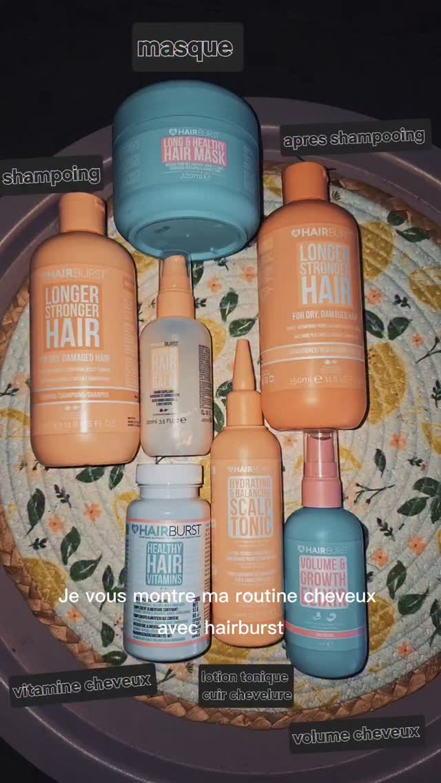 Instagram post by @mom_skc_ for Hairburst. Caption reads: Coucou a tous aujourd'hui je vous montre ma....