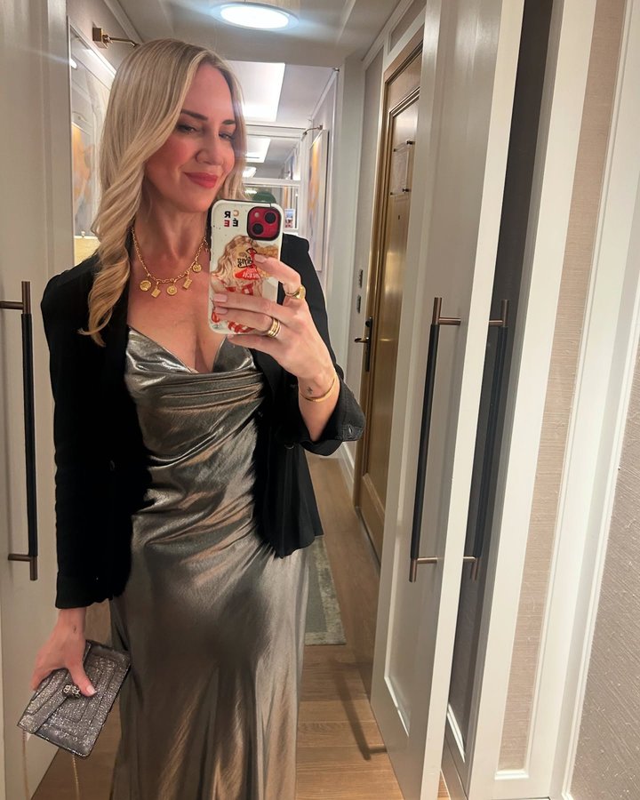 Instagram post by @rosiejnixon for Aspiga. Caption reads: As I get older, I increasingly dress for ME. I....