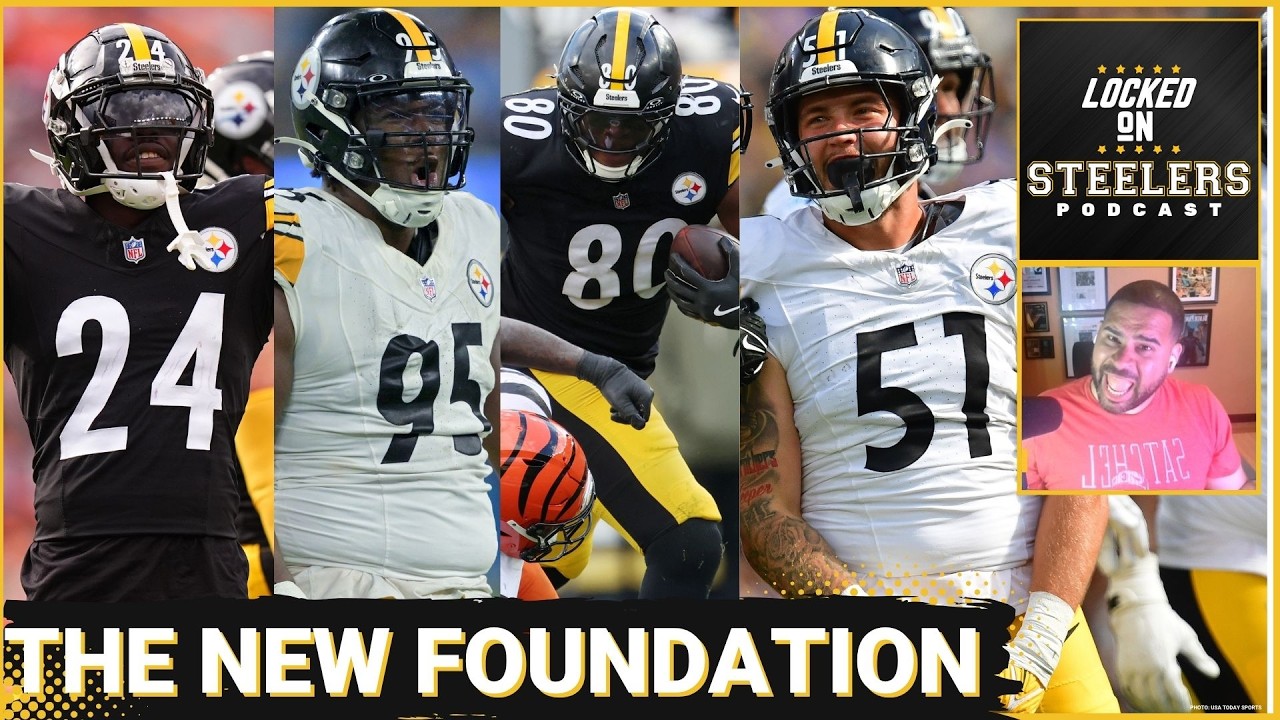 YouTube post by @LockedOnSteelers for FanDuel. Caption reads: Steelers Pay Darnell Washington | Joey Porter Jr.,....