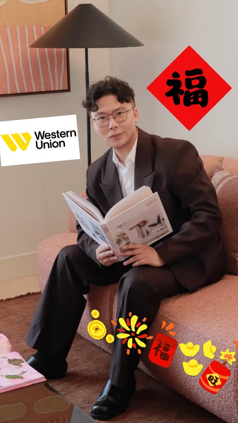 Instagram post by @nolanliu for Western Union. Caption reads: [...] ❤️🧧 This Chinese New Year, I used Western....