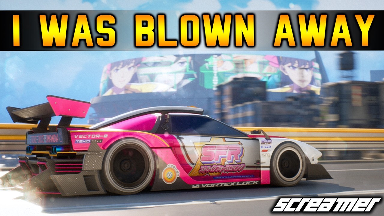 YouTube post by @HokiHoshi for Shop Titans. Caption reads: This May Be One of the Best Arcade Racers I’ve....
