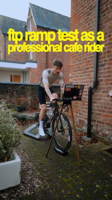 Instagram post by an influencer for Garmin UK & Ireland. Caption reads: nothing but pain 💀 taking my indoor set up,....