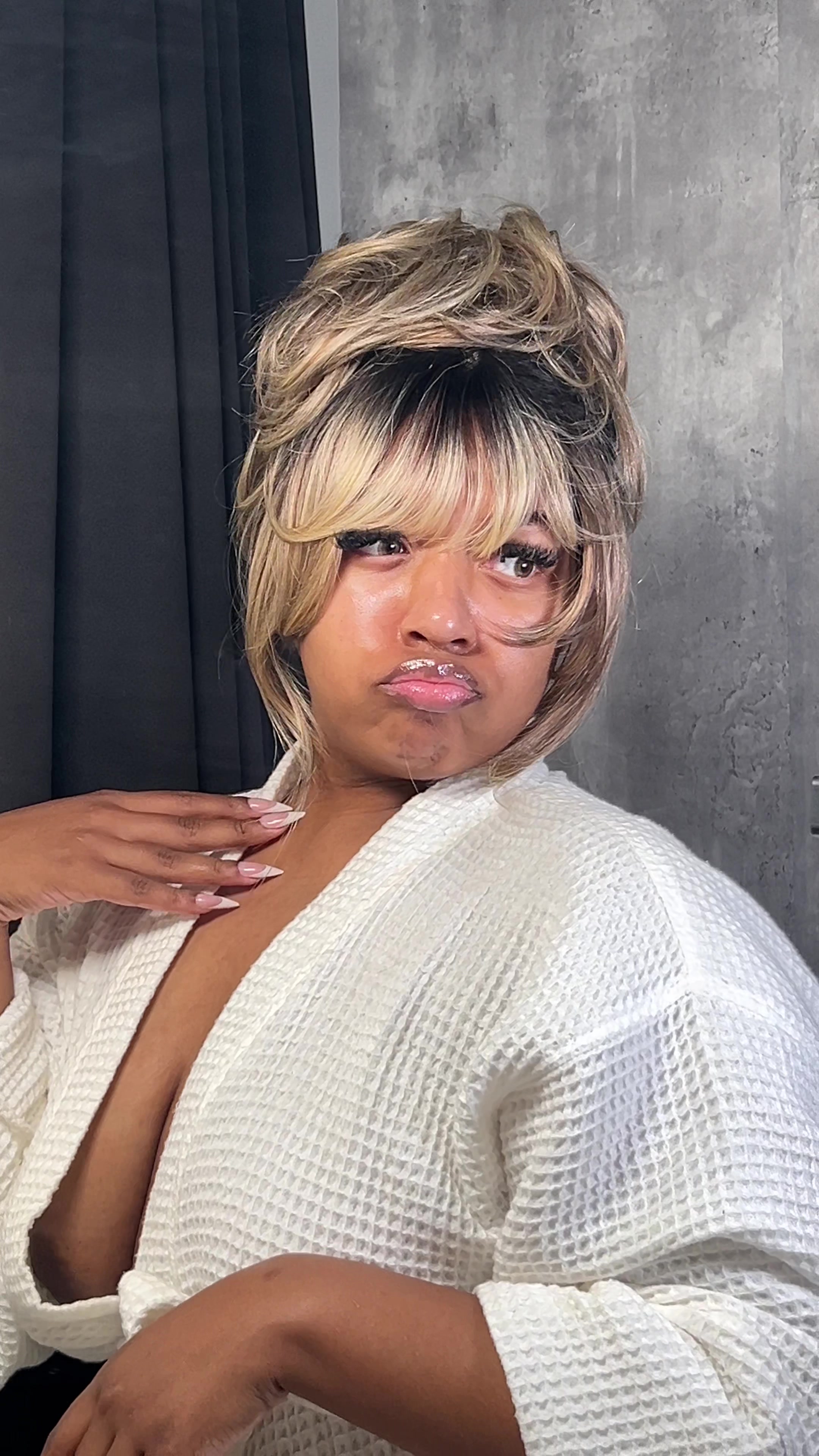 TikTok post by @norisims for SamsBeauty. Caption reads: [...] / VERYYY beginner friendly!! 🤏🏾🤏🏾....