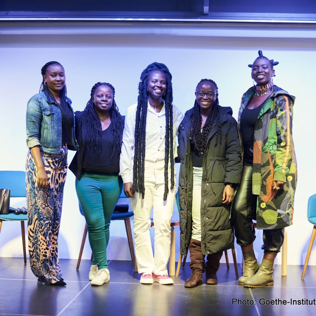Instagram post by @hapasawa for Goethe-Institut. Caption reads: Curated a powerful all-female panel at the second....