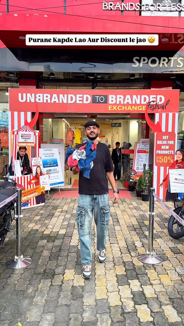 Instagram post by @mera.jabalpur_ for Fashion Factory. Caption reads: [...] styles at up to 50% OFF!
 Only at Fashion....