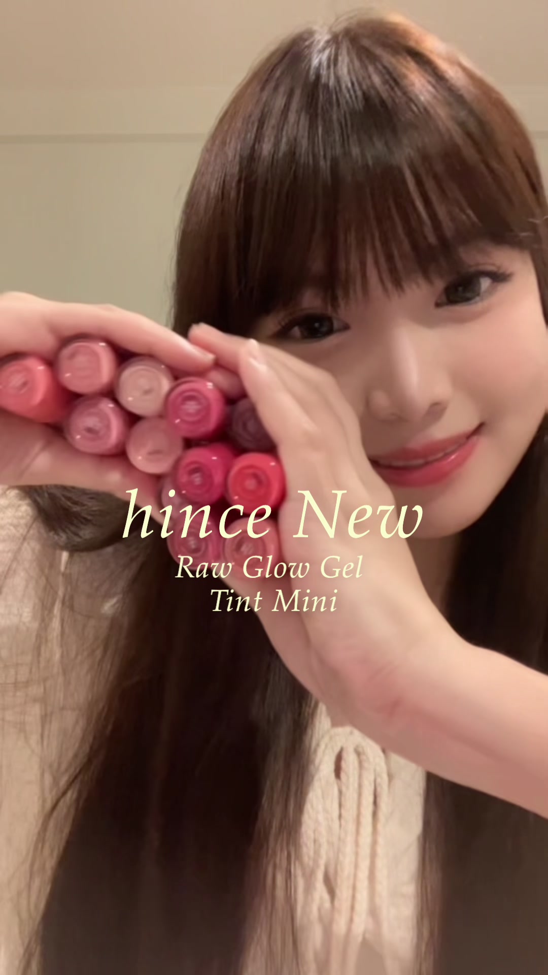 TikTok post by @seomataa for hince. Caption reads: my favorite tint mini 🤏🏻🎀  @hince Thailand....