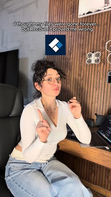 Instagram post by @justrealanna for Wondershare. Caption reads: Lost important files? 😩 Don’t panic - I’ve got....