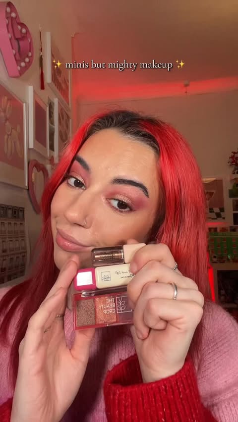 Instagram post by @jademclaire for The Beauty Crop. Caption reads: Mini but Mighty makeup from @thebeautycrop....