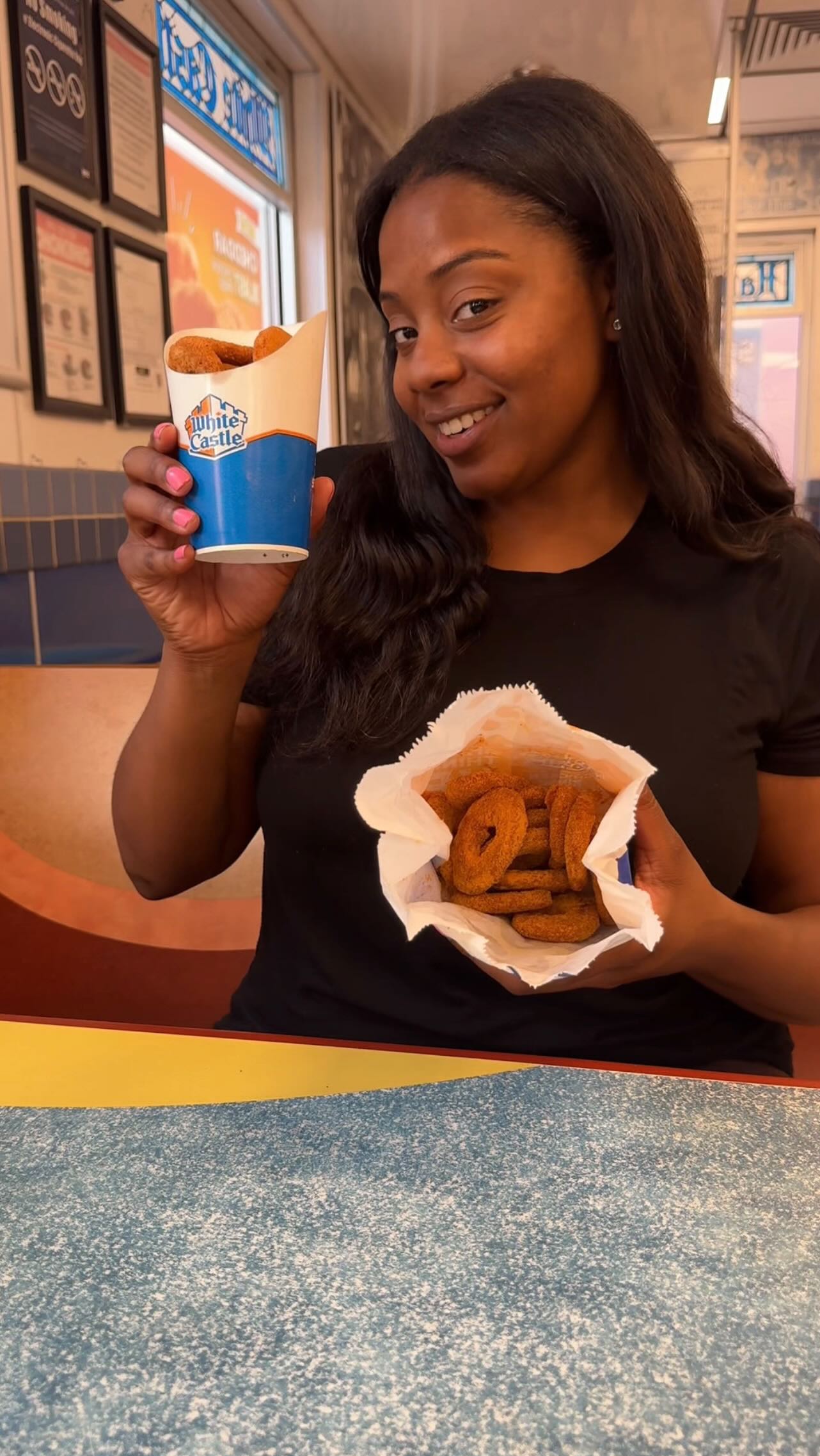 Instagram post by @shakiylaa for White Castle. Caption reads: You all need to try White Castle’s Chicken Rings....