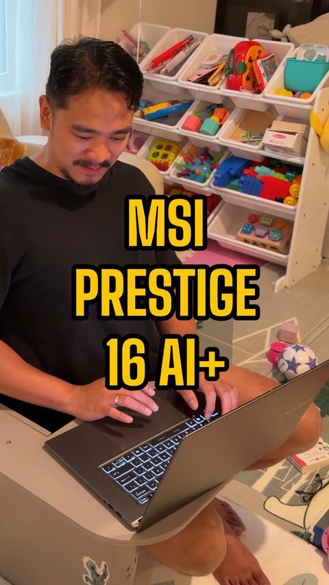 Instagram post by @dinocornel for MSI Gaming. Caption reads: 2 years old and already getting ready for the....