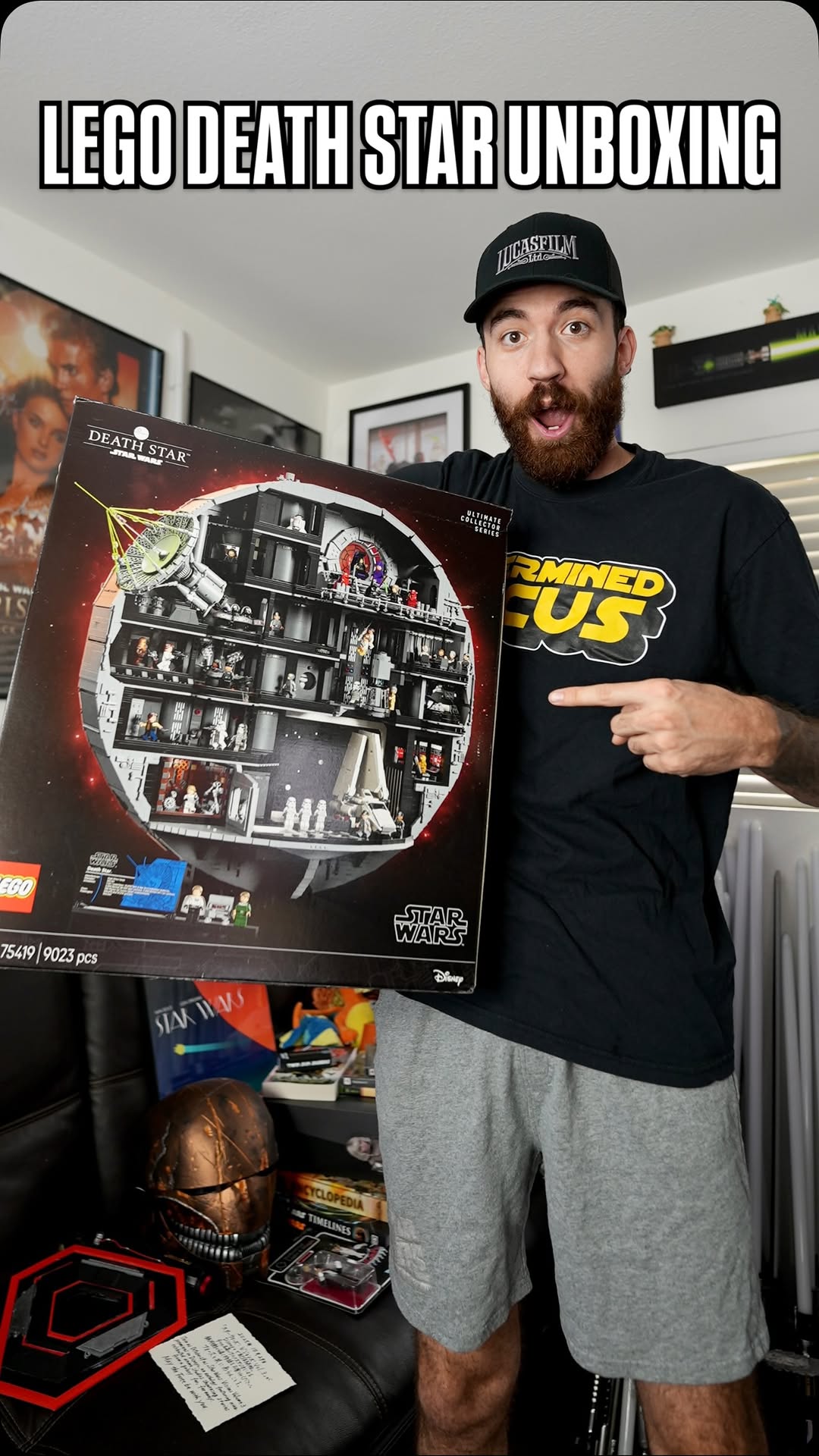 Instagram post by @lukesoutpost for Star Wars. Caption reads: That’s no moon... it’s the @Lego @starwars....