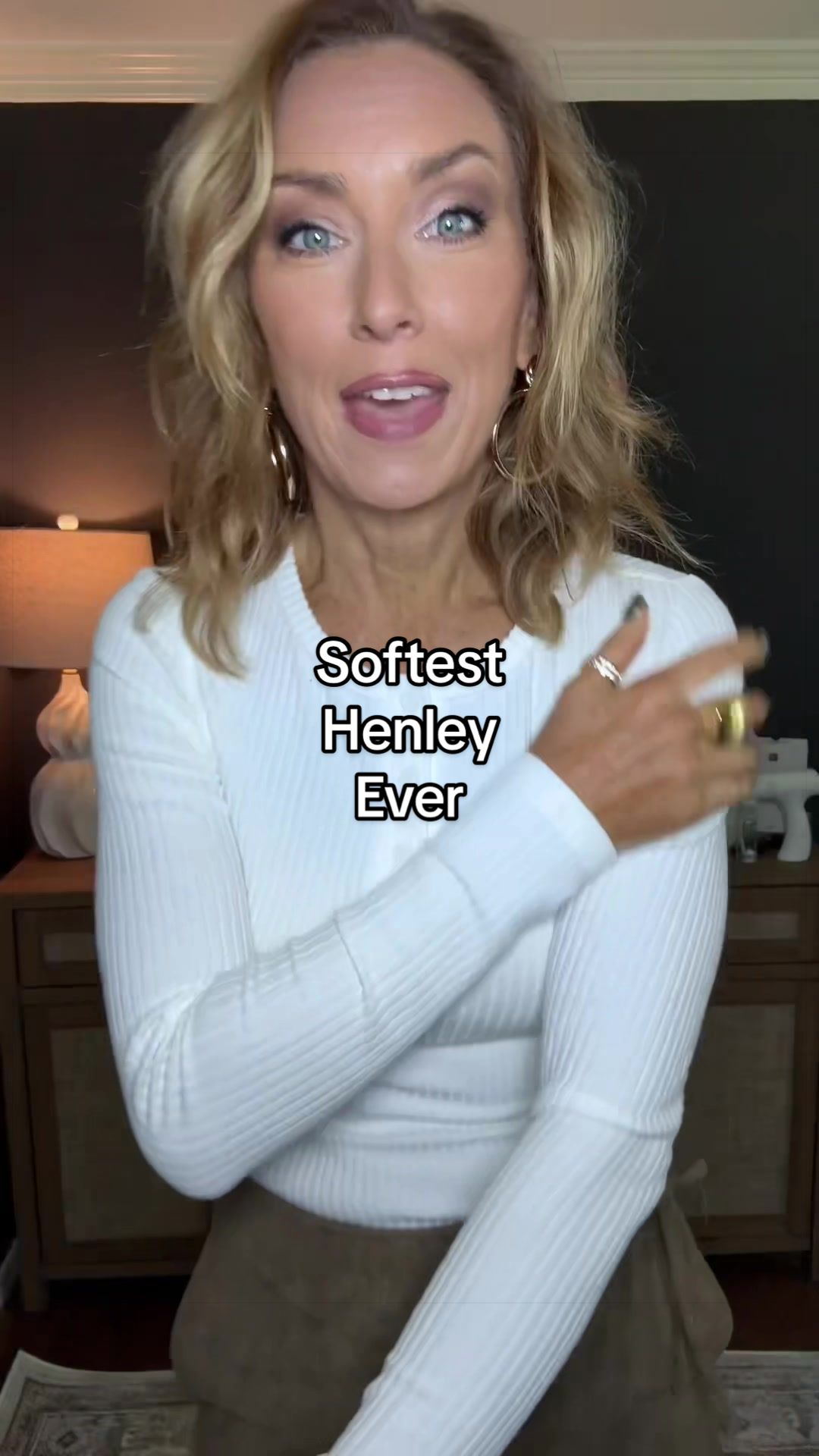 TikTok post by @hleigh74 for Anrabess. Caption reads: [...] #fashionover40 #tiktokover40 @ANRABESS.