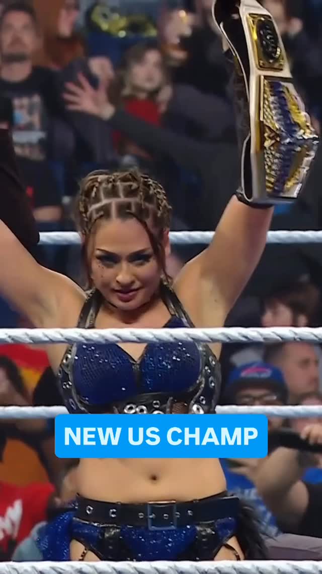 Instagram post by @kianajames_wwe for WWE. Caption reads: SHE DID IT!! @0221giulia beat @chelseaagreen for....