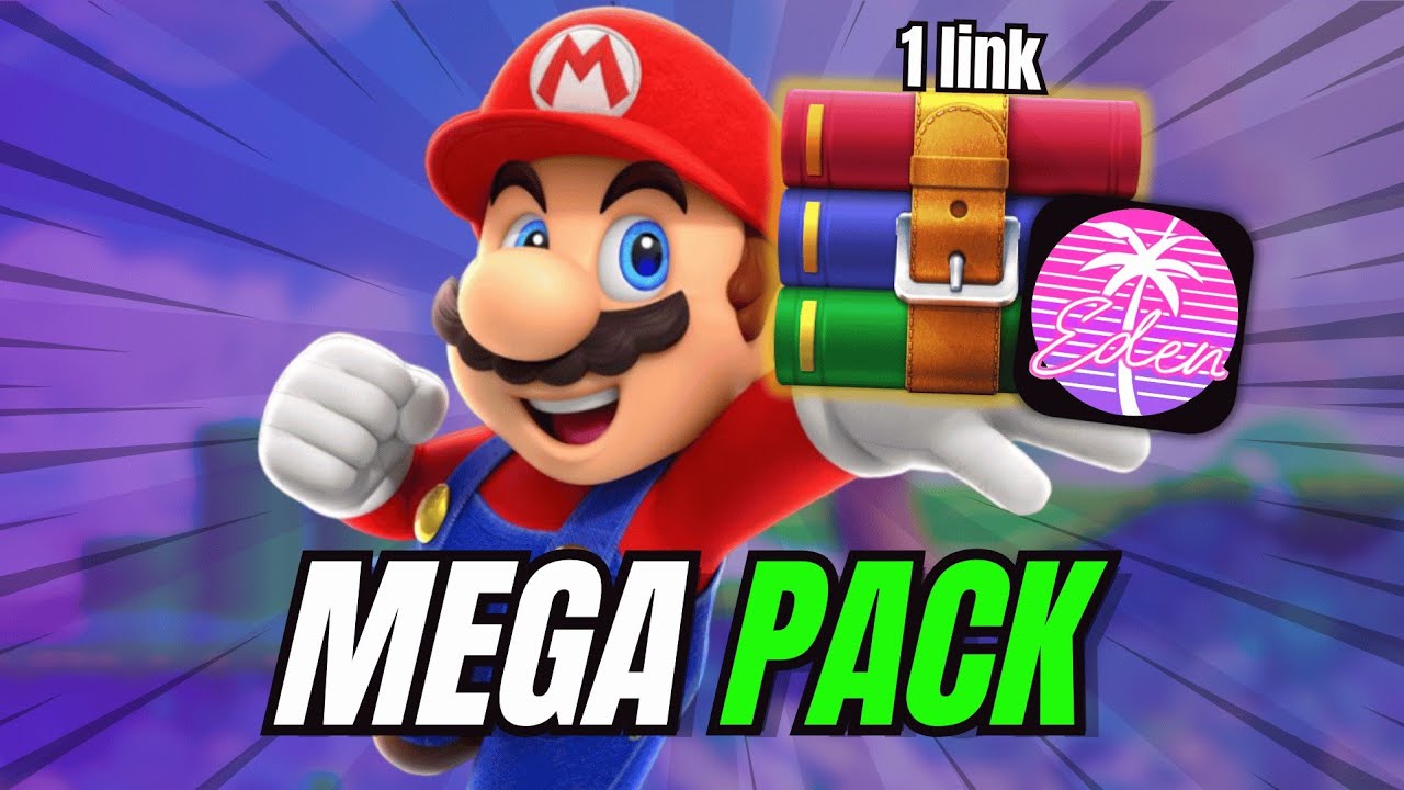 YouTube post by @GordoFriki for Eneba. Caption reads: Nintendo Switch Emulator Pack in 1 link....