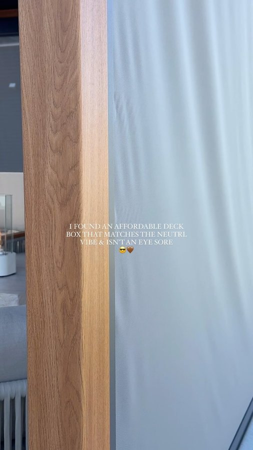 Instagram post by @neutralcatt for Mirador Outdoor. Caption reads: [...] you the link!

This deck box from....