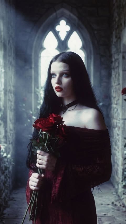 Instagram post by @amoretgaudium for KILLSTAR. Caption reads: [...] but make it dark 🥀 Dark elegance with....