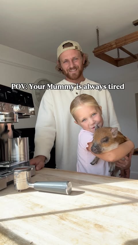 Instagram post by @thebraleyfamily for Ninja Kitchen. Caption reads: [...] had a coffee but pretty sure the....