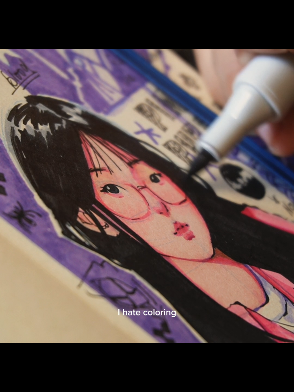 TikTok post by @krammy.patty for Arrtx. Caption reads: [...] colors?? try these alcohol markers from....