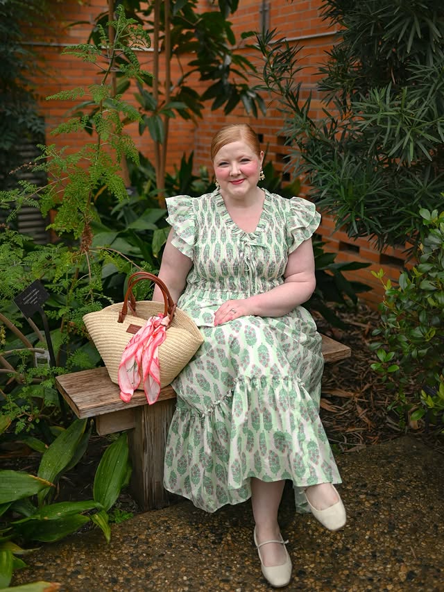 Instagram post by @withwonderandwhimsy for Chic Soul. Caption reads: [...] wore this green @shopchicsoul dress out for....