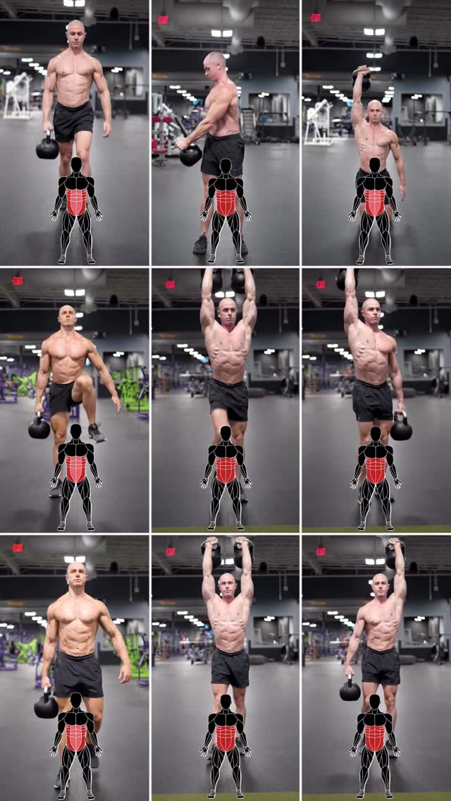 Instagram post by @alex_lueth for Transparent Labs. Caption reads: Kettlebell core exercise library!

Here are some....