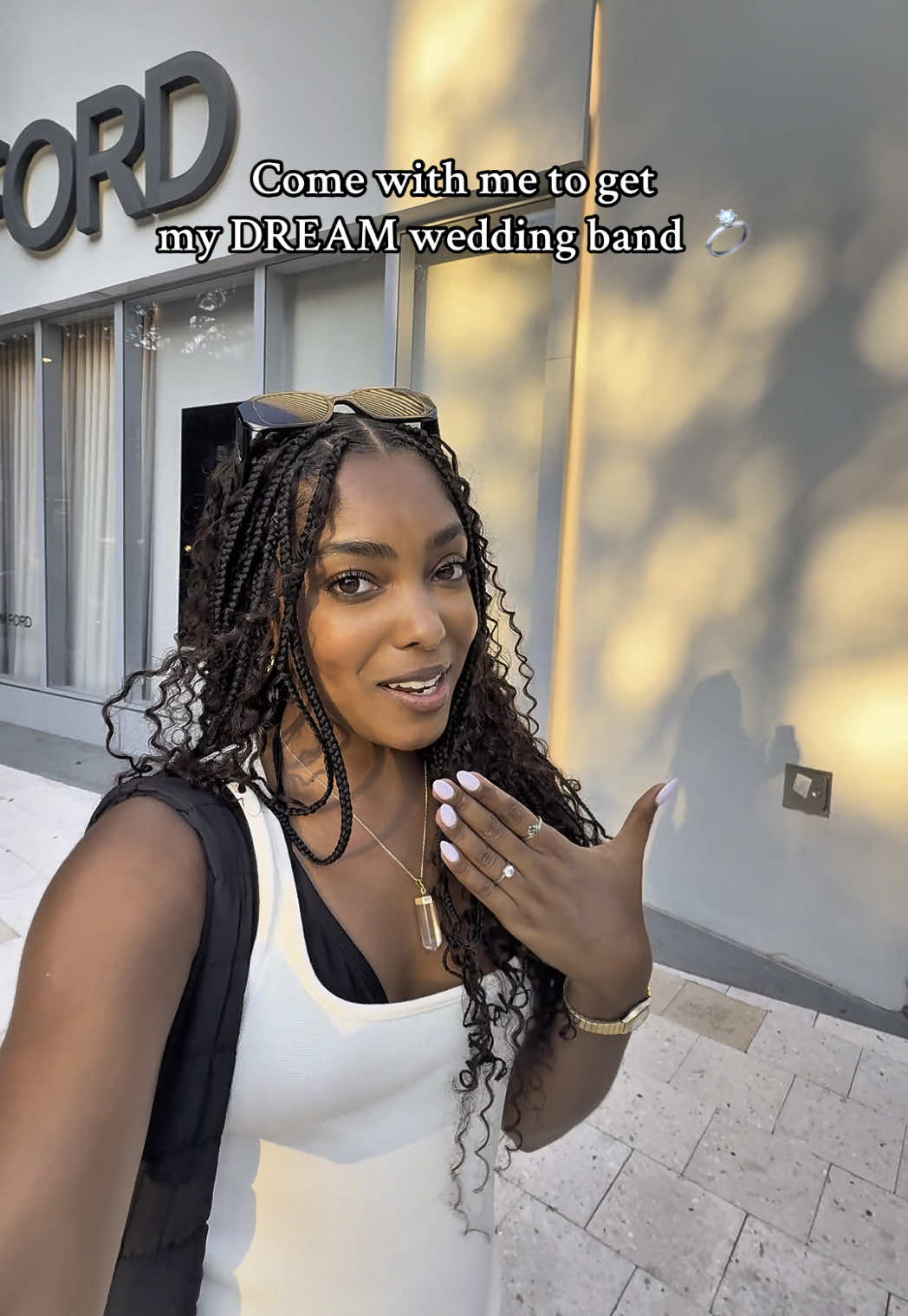 TikTok post by @gabbymorr for Tiffany & Co.. Caption reads: I always dreamt of having a @Tiffany&Co. wedding....