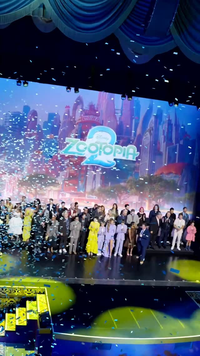 Instagram post by @disneymusic for Disney Animation. Caption reads: An un-fur-gettable night at the world premiere of....