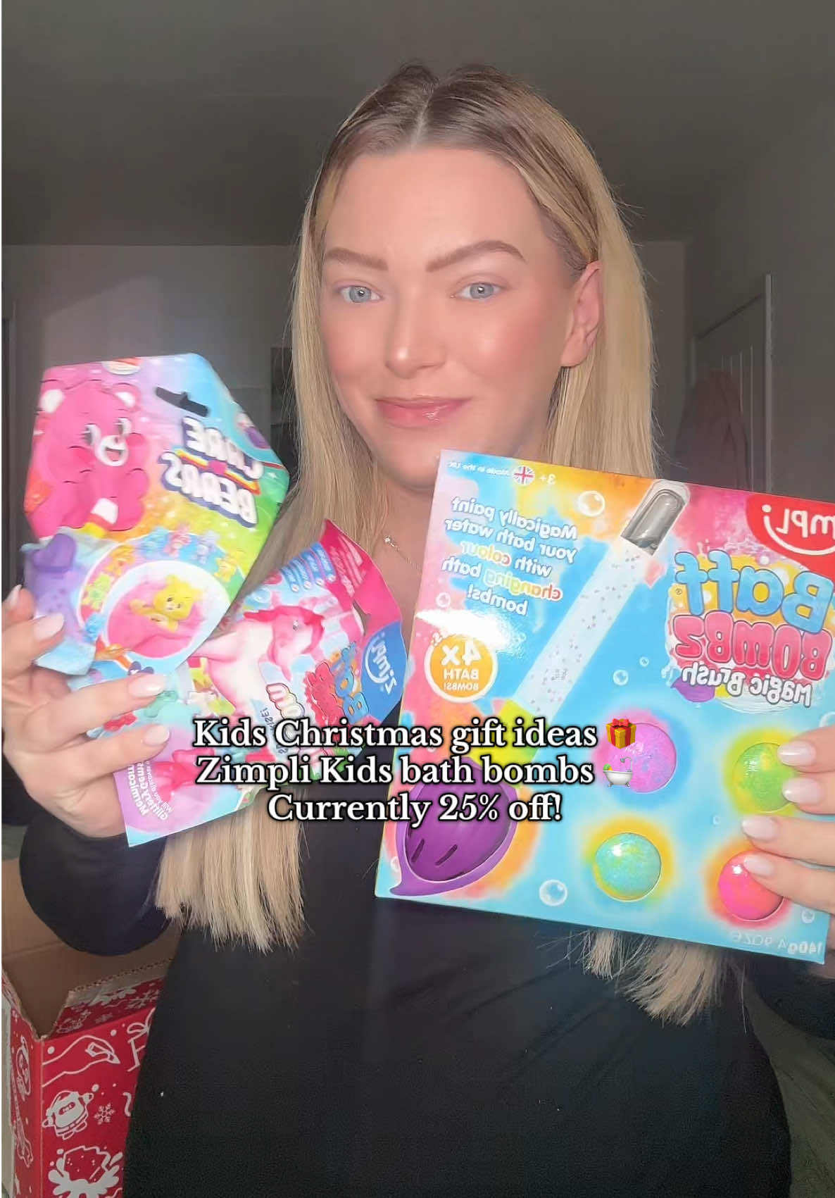 TikTok post by @shopwithlozx for Zimpli Kids. Caption reads: [...] #blackfriday #kidschristmasgifts....