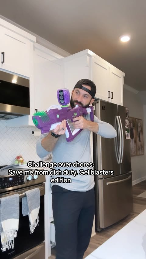 Instagram post by @matt__merrill for Gel Blaster. Caption reads: [...] on their toes this holiday #sponsored....