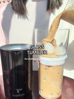 TikTok post by @cassiejsalazar for Reduce. Caption reads: [...] #tumbler #tumblersoftiktok #icedcoffee....