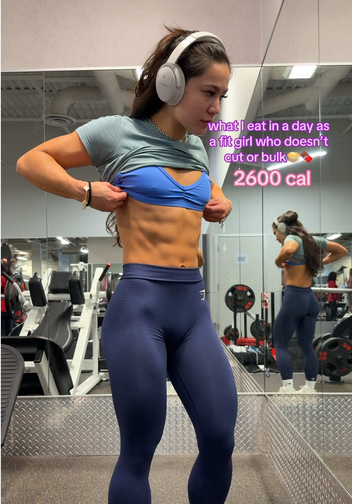 TikTok post by @mdjfitness for RYSE Supplements. Caption reads: | EAT 2400-2800 CALORIES PER DAY (sometimes more)....