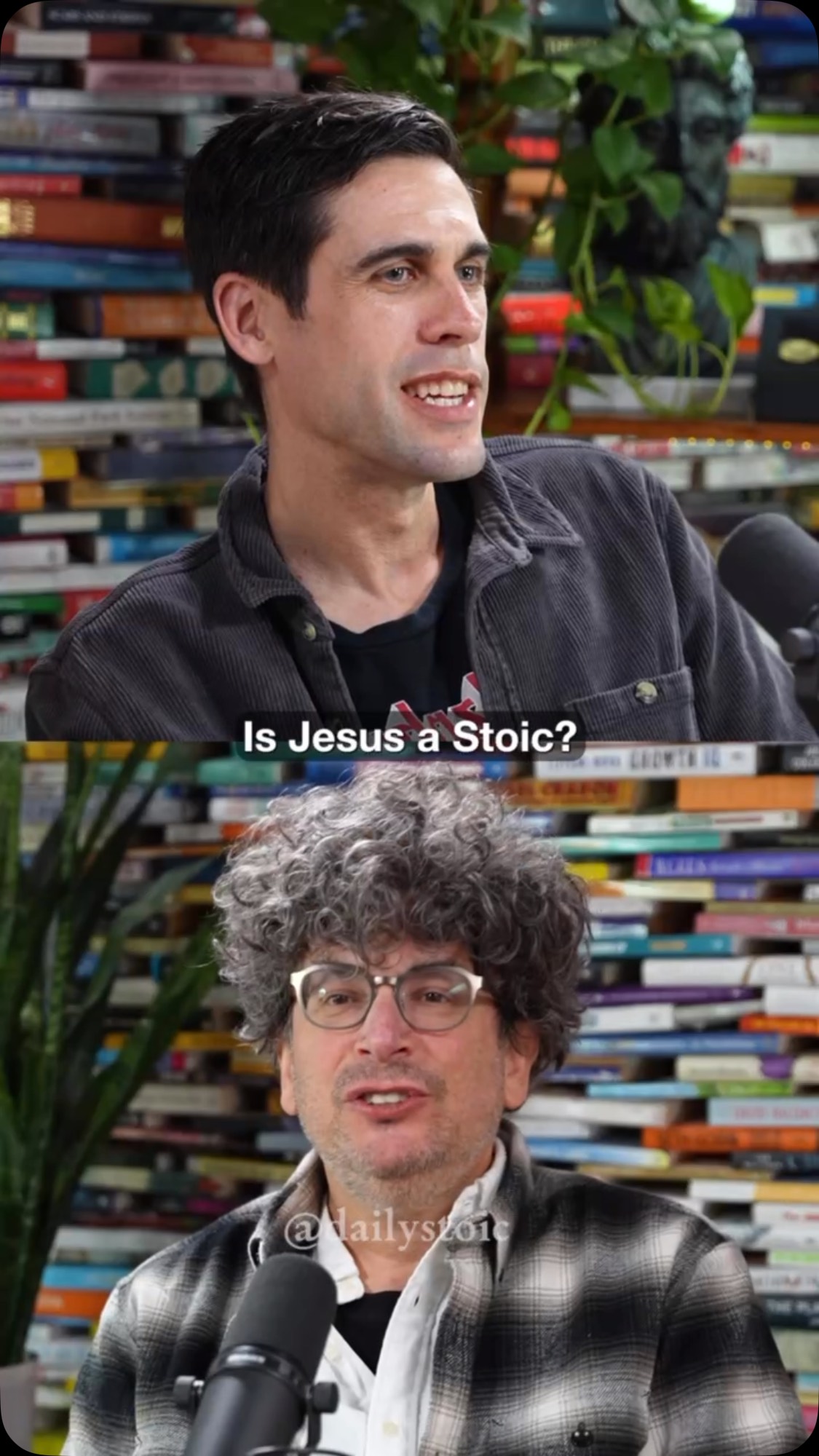 Instagram post by @dailystoicpodcast for Daily Stoic. Caption reads: Is Jesus a Stoic? 

🎙️ Listen to the full episode....