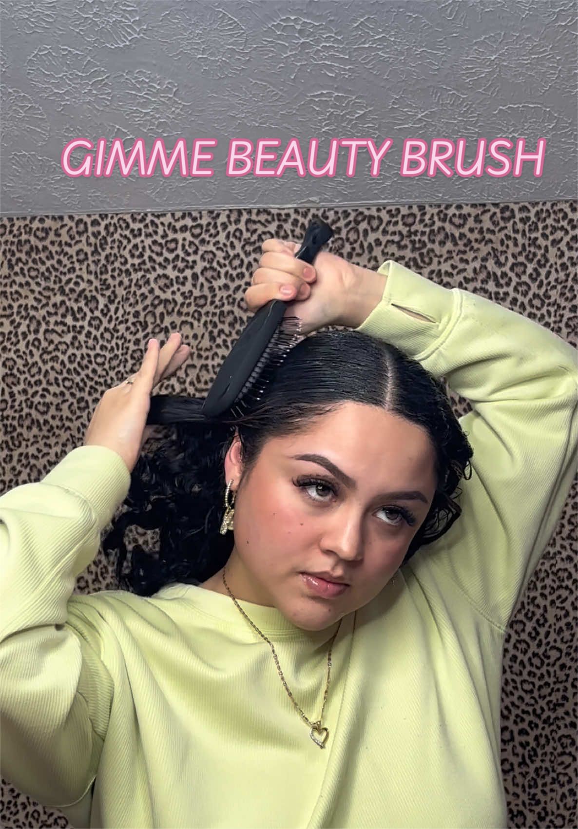 TikTok post by @bbybaraa for Gimme Beauty. Caption reads: The best brush for thick hairrr! @gimme beauty....
