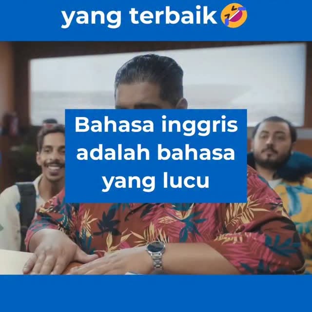 Instagram post by @britishenglish.idn for Cambly. Caption reads: Absolutely 🤣😂 Source Youtube: كامبلي - Cambly -....