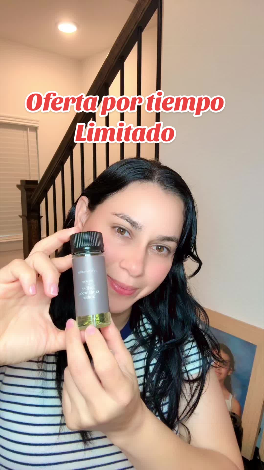 TikTok post by @kaeniamendez for Aroma360. Caption reads: [...] en aceite para Difusores MY WAY aroma360....