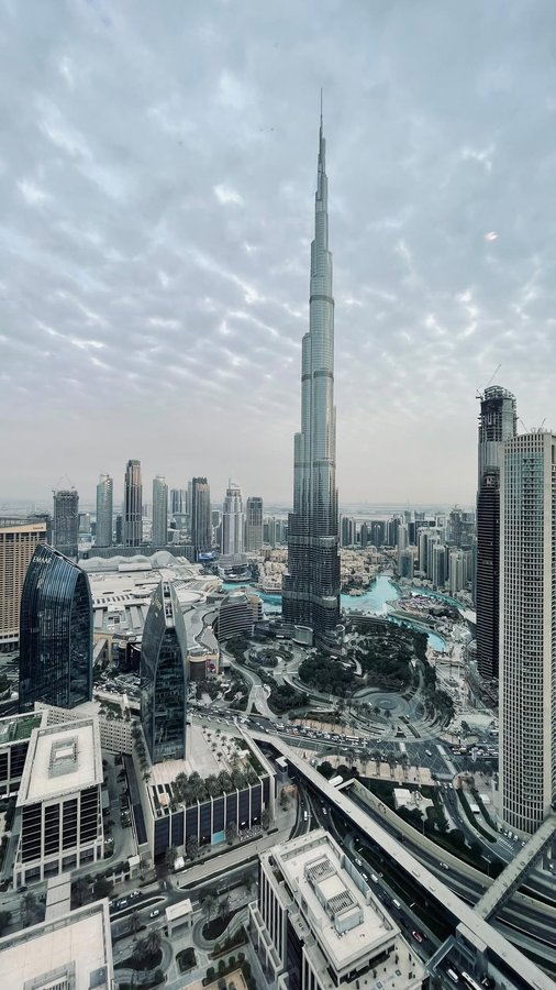 Instagram post by @dushara_vijayan for Burj Khalifa by Emaar. Caption reads: “For what it’s worth”✨ . . . It’s never too late....