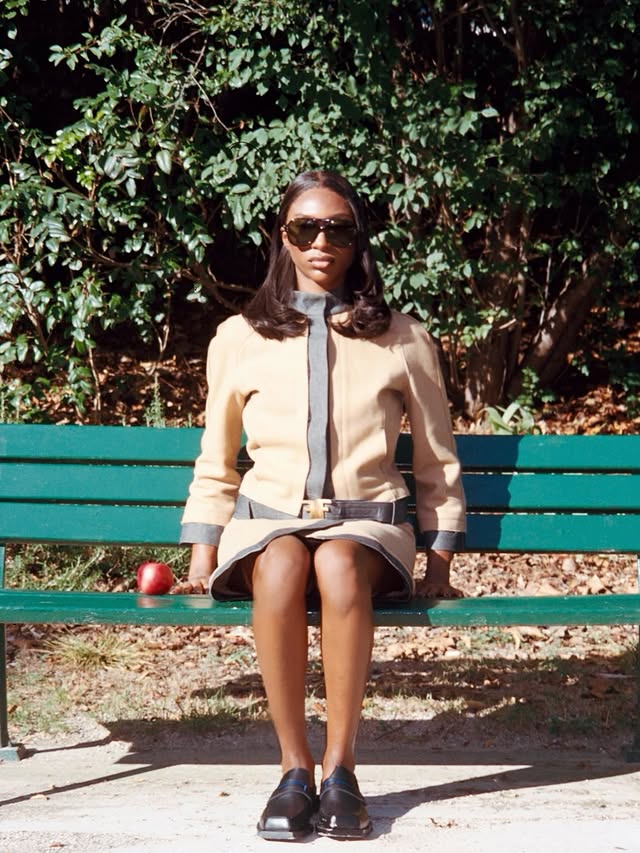 Instagram post by @miranda_cindyy for Fendi. Caption reads: [...] the future. It looks good from here. @fendi....