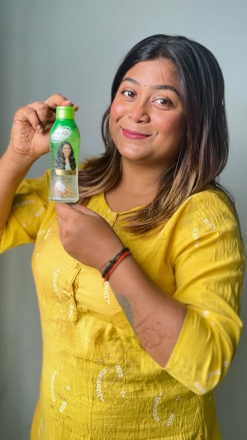 Instagram post by @fashionwithdeepu for Nihar Naturals. Caption reads: Hair Fitness = Real Beauty✨ #ad #niharnaturals....