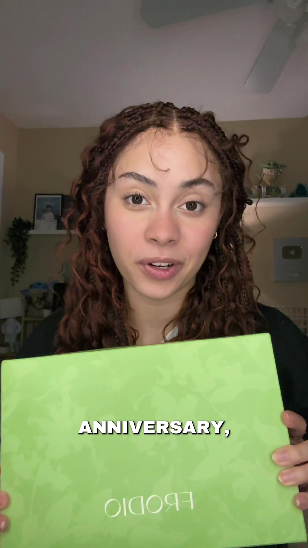 TikTok post by @arielletaraa for Frodio Hair. Caption reads: [...] enter: 💚 Follow @FRODIO on TikTok or....