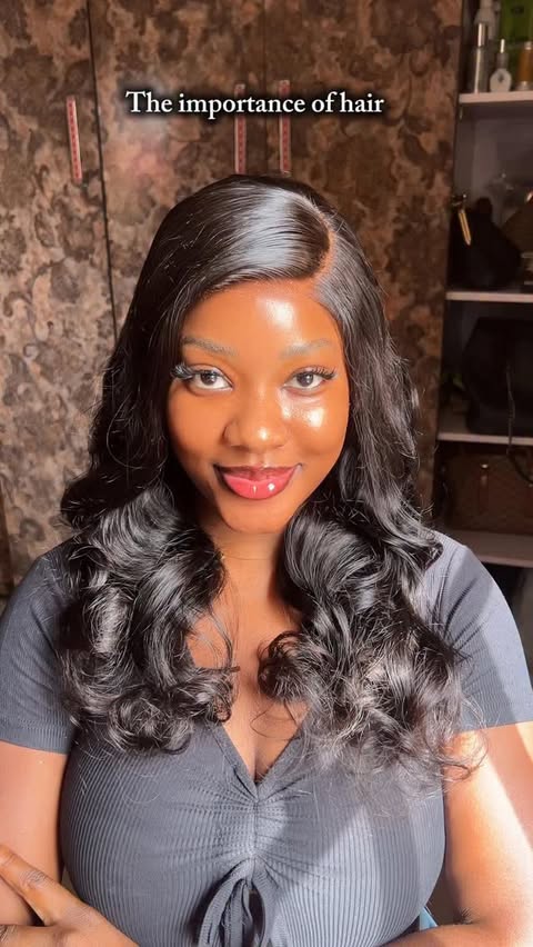 Instagram post by @lady_emmarh_ for Luvme Hair. Caption reads: The power of hair >>> 
Wig @luvmehair.