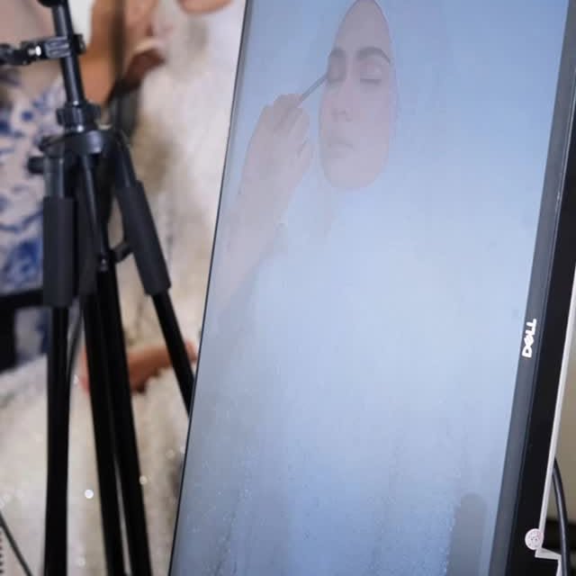 Instagram post by @makeupbyaqielahm for Haus Labs. Caption reads: Masterclass Bridal Makeup done by....
