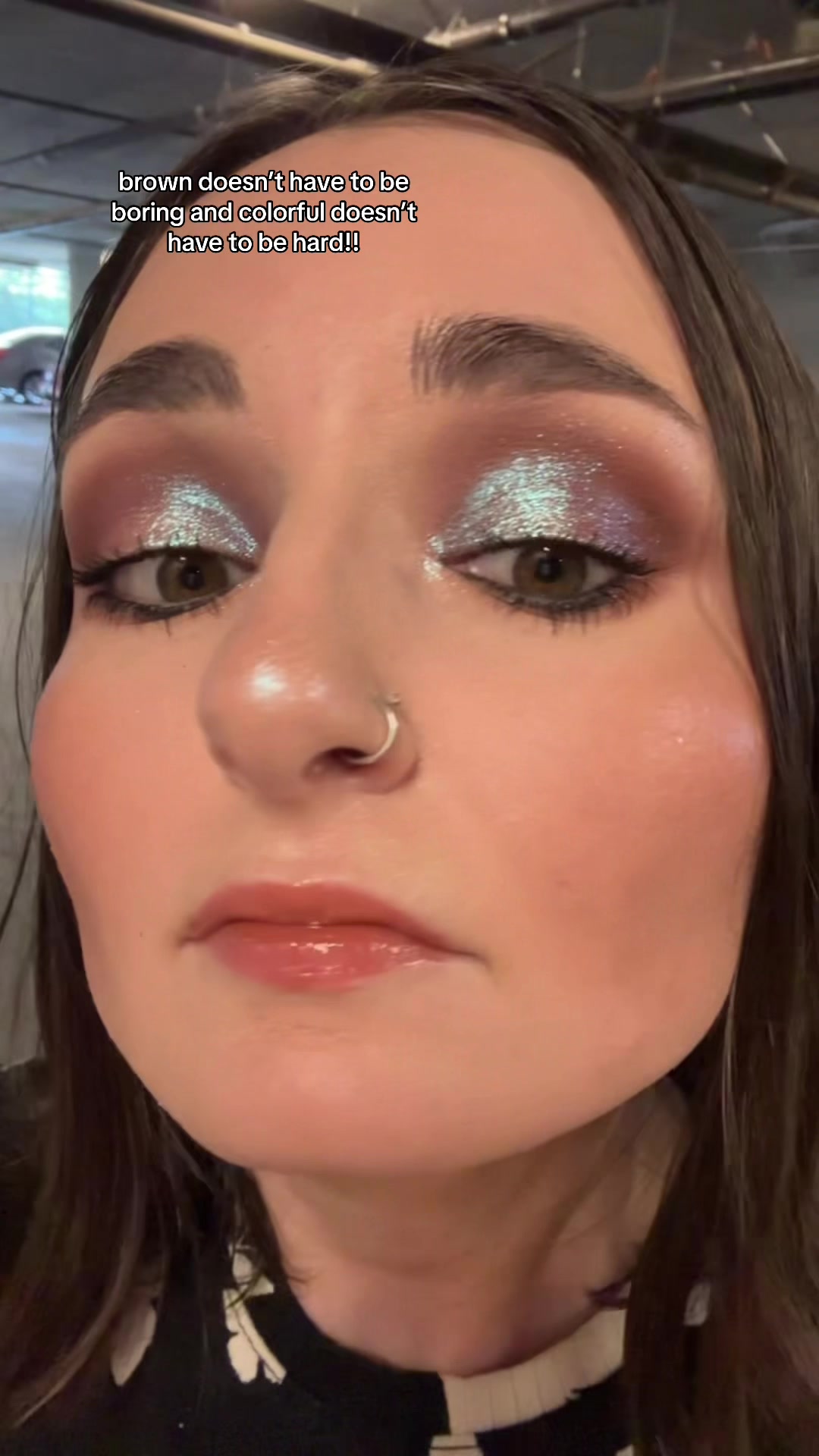 TikTok post by @glowymel for Adriana Nichole Cosmetics. Caption reads: [...] Makeup tone activator primer @Adriana....