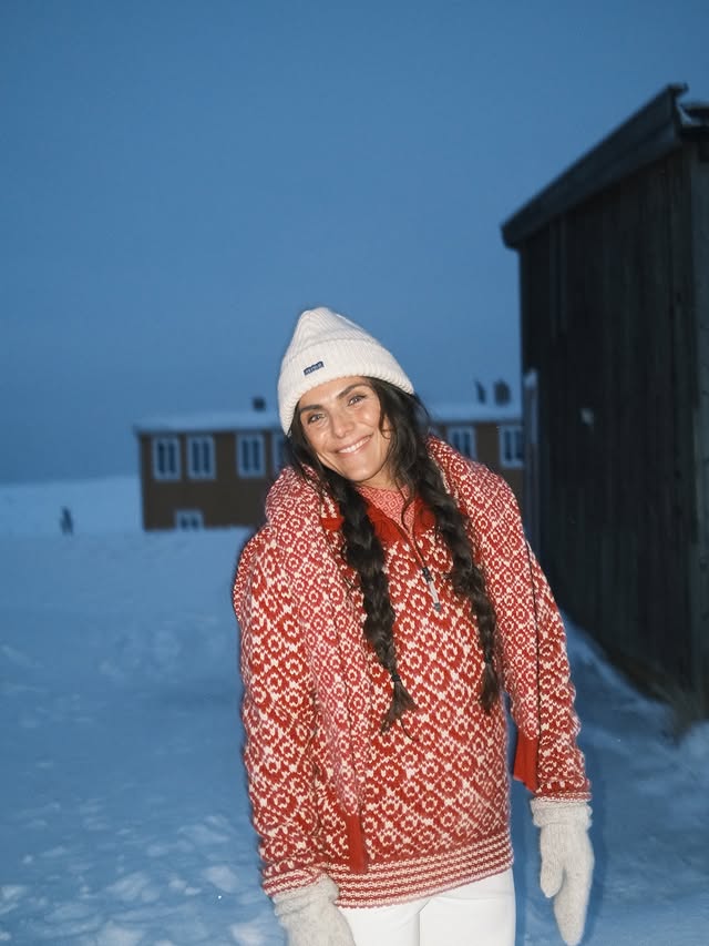 Instagram post by @funkygine for Devold of Norway. Caption reads: [...] noe annet enn ull fra @devoldofnorway Resten....