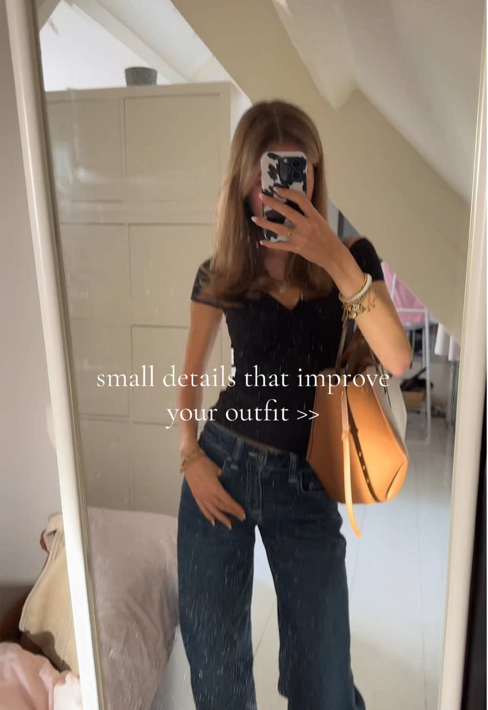 TikTok post by @aimeemariia for BURGA. Caption reads: [...] outfits with loads of accessoires!!🤞🖤....