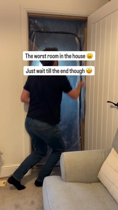 Instagram post by @two.houses.into.one for Screwfix. Caption reads: From MESS to TIDY in one evening 💪

Our utility....