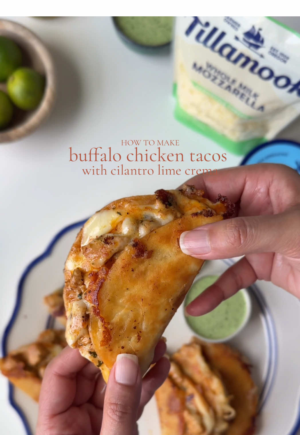 TikTok post by @iramsfoodstory for Tillamook. Caption reads: Spice up your taco game with bold and flavorful....