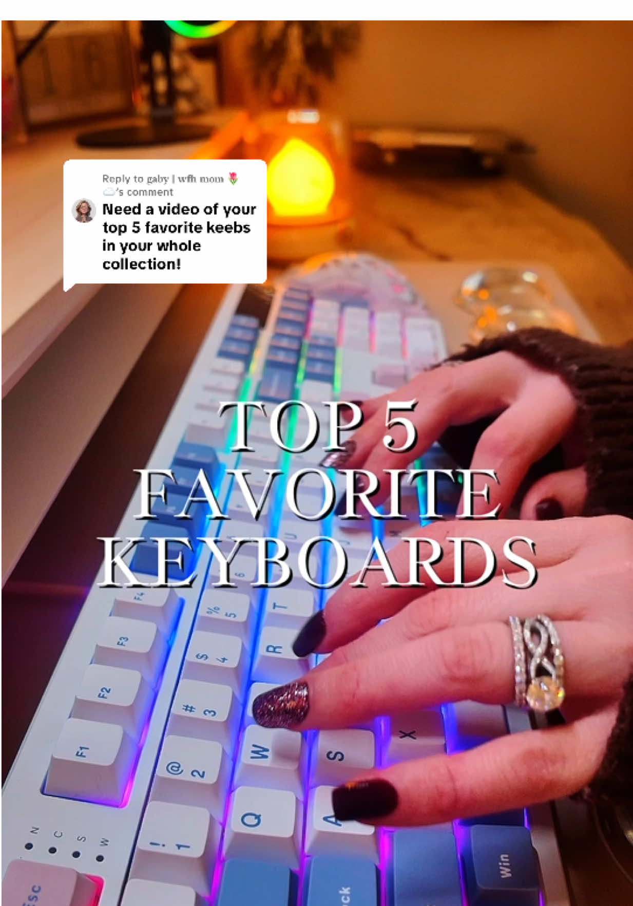 TikTok post by @jc_wfhlifestyle for Epomaker. Caption reads: Replying to @𝐠𝐚𝐛𝐲 | 𝐰𝐟𝐡 𝐦𝐨𝐦 🌷☁️ this....