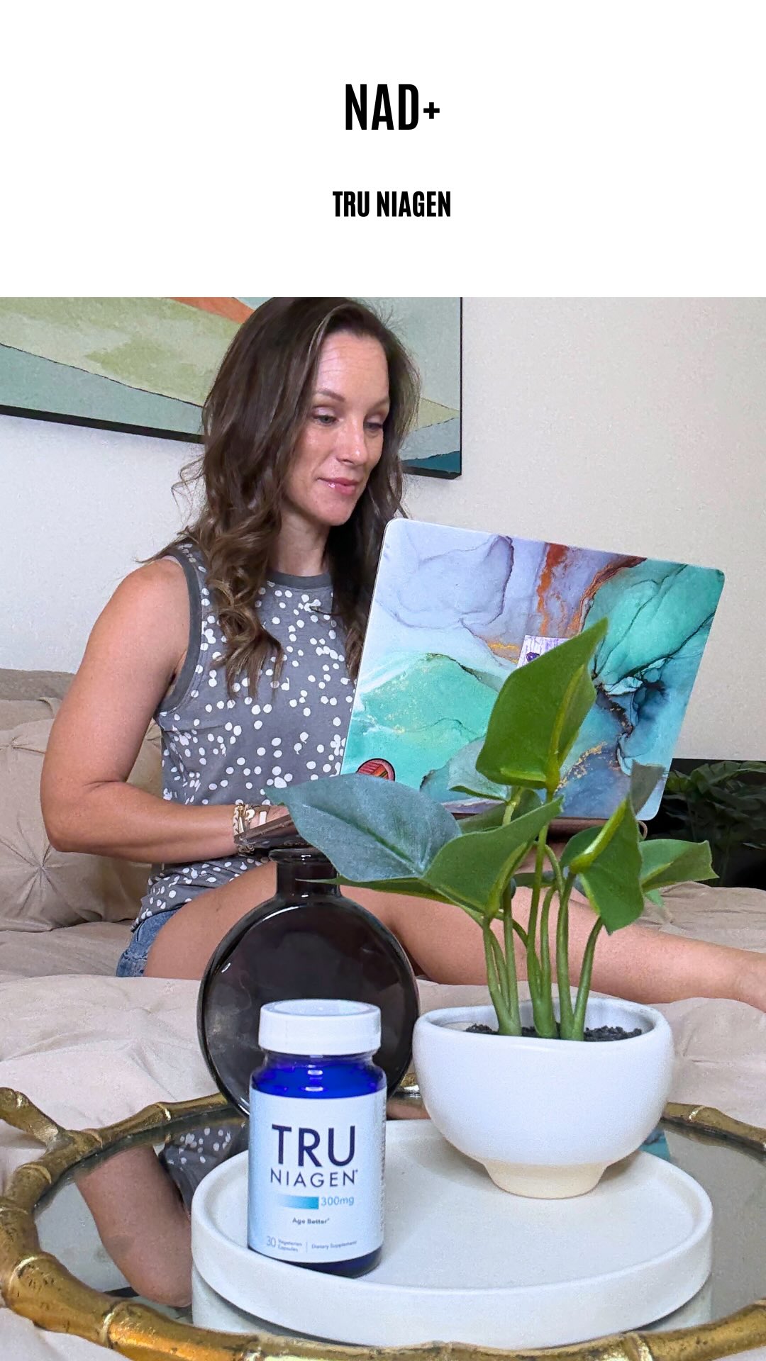 Instagram post by @iliketotalkblog for TRU NIAGEN. Caption reads: *gifted by TruNiagen* Trying to do it all — and....