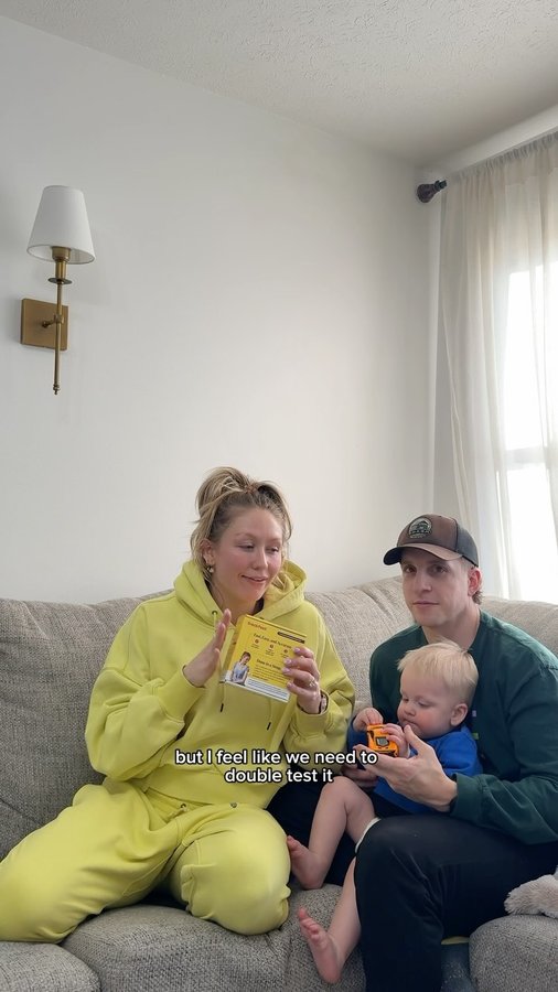 Instagram post by @brie_matthews for SneakPeek Test. Caption reads: Finding out the gender of baby #2 for the second....